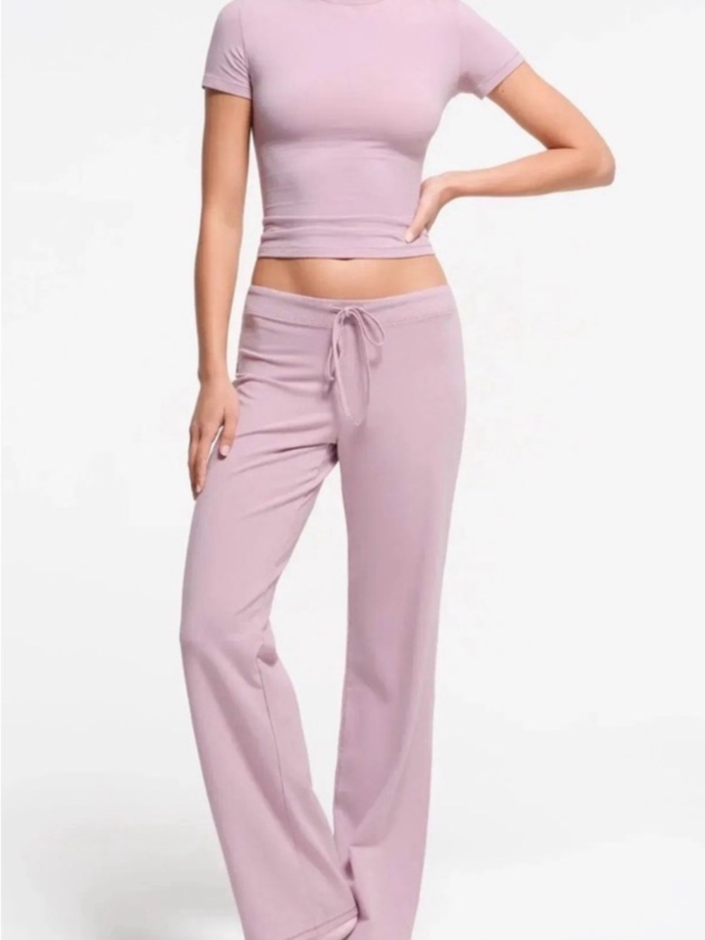 SKIMS Cotton Jersey Straight Leg Pant in DUSK- Super Rare
